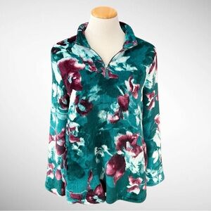 Weekends by Chico’s Plush Pullover Quarter-Zip Long-Sleeve Top